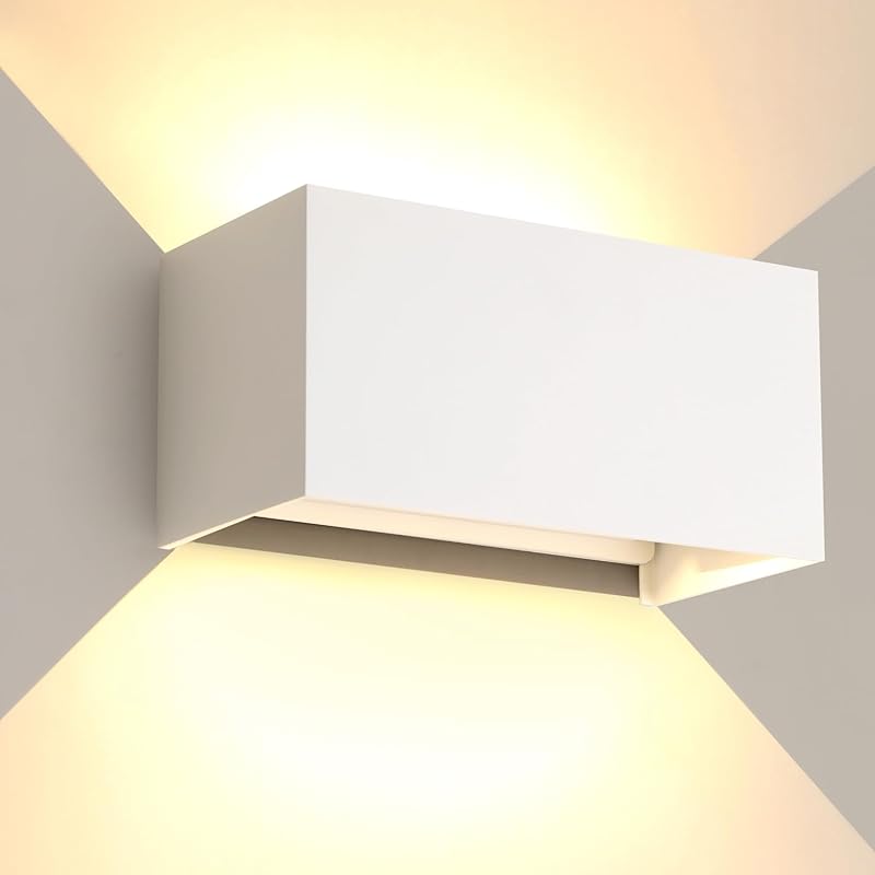 FUPE 25W LED Applique Murale Exterieur Intérieure Applique Extérieure IP65 Imperméable Moderne Alumi