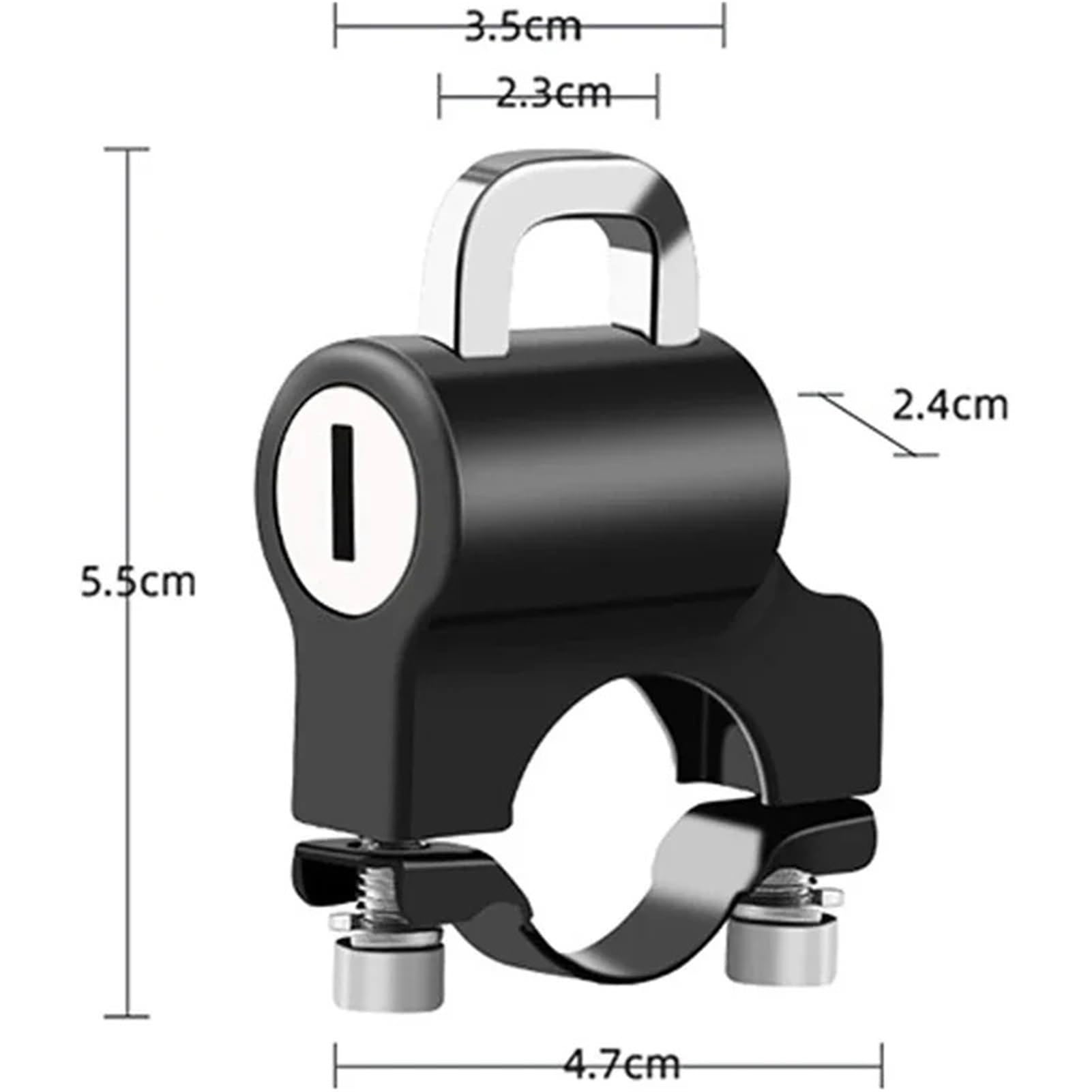 Candado antirrobo universal for casco de motocicleta, de metal, de seguridad, con llave, for 1 o 2 unidades, de 22 a 26 mm, for manillar de motocicleta eléctrica.(2 Set)
