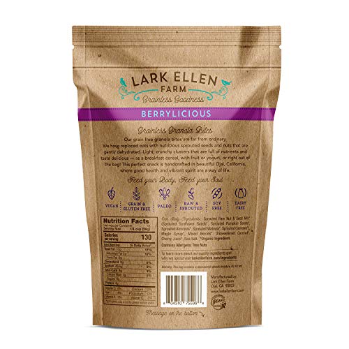 Lark Ellen Farm Grain Free Paleo Granola Bites Certified Organic (Berrylicious) (16 oz) - Thumbnail 3