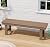 SERWALL 2-Person Backless Outdoor Bench 56 Inches, Brown