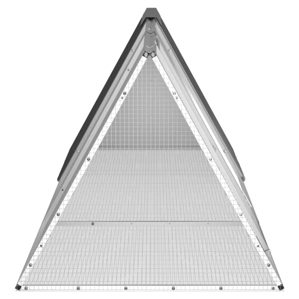 Kaninchenkäfig Anthrazit 302,5x80,5x71 cm Hasenstall aus verzinktem Stahl Modularer Meerschweinchenkäfig Outdoor Kleintierstall Wetterfest Hasenauslauf für Garten