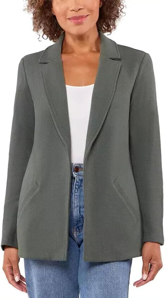 Matty M Womens Knit Boyfriend Blazer
