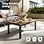 ZANDOR Aluminum Outdoor Patio Furniture Set, 4-Piece Metal Modern Outside Sectional Conversation Lawn Furniture with Coffee Table & Washable Thick Cushions,Seating Sofa for Garden/Backyard/Porch Grey