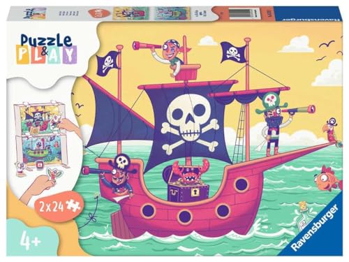 Ravensburger - Puzzle&Play - 2x24 pièces - Terre en Vue - pour Enfants dès 4 Ans - Puzzle de qualité supérieure - Carton épais et résistant - 05592