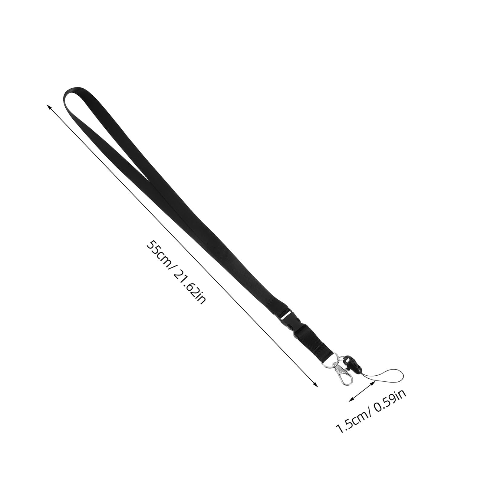 Cordini Porta Badge in Nylon Staccabili 10 Pezzi Fibbia Argento, Cordino per Insegnanti e Ufficio, Resistente e Leggero per Uso Scolastico, Sanitario e Conferenze