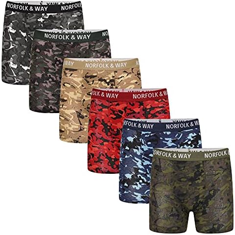 Norfolk and Way Men's Camouflage Boxer Trunks thumbnail