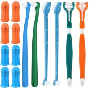 Elevapulse Hunde Zahnbürsten-Set, 14 Stück