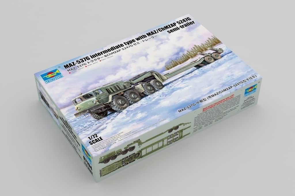 Generico Trumpeter 1:72 - MAZ-537G w/MAZ/ChMZAP 527G Semi Trailer, Mehrfarbig - Image 2