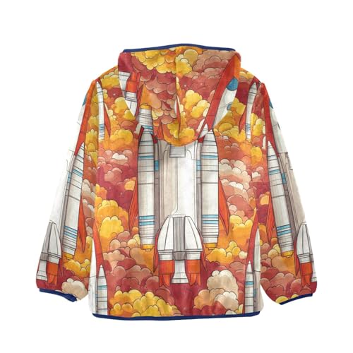 Missiles Girls Fleece Jacket Girls Fall Jacket Girls Zip Up Hoodie Girls Sherpa Jacket 2-10T2