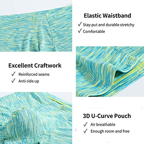 Men's No Ride up Boxer Briefs Underwear Trunks with Pouch3