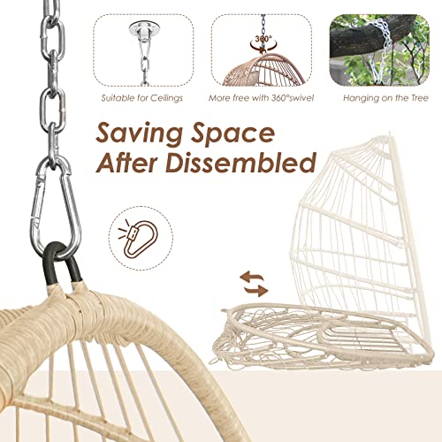 Radiata YY Egg Chair Without Stand Luxury Outdoor Patio Wicker Hanging Swing Egg Chairs thumb #3