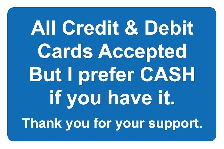 ULTECHNOVO Cash Sign Business Signs Cashier Sign Payment Sign Save No - View #5