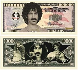 American Art Classics Frank Zappa Million Dollar Bill - Pack of 10 - Best Gift for Fans of Zappa and The Mothers of Invention