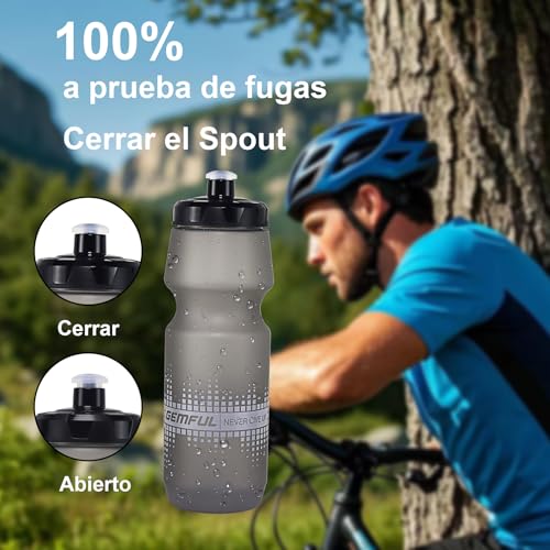 GEMFUL 750ml Trinkflasche Rennrad 2er-Pack, Auslaufsicher, BPA-Frei, Ideal für Radfahren, Sport & Outdoor-Aktivitäten, Leicht & Langlebig – Bild 4
