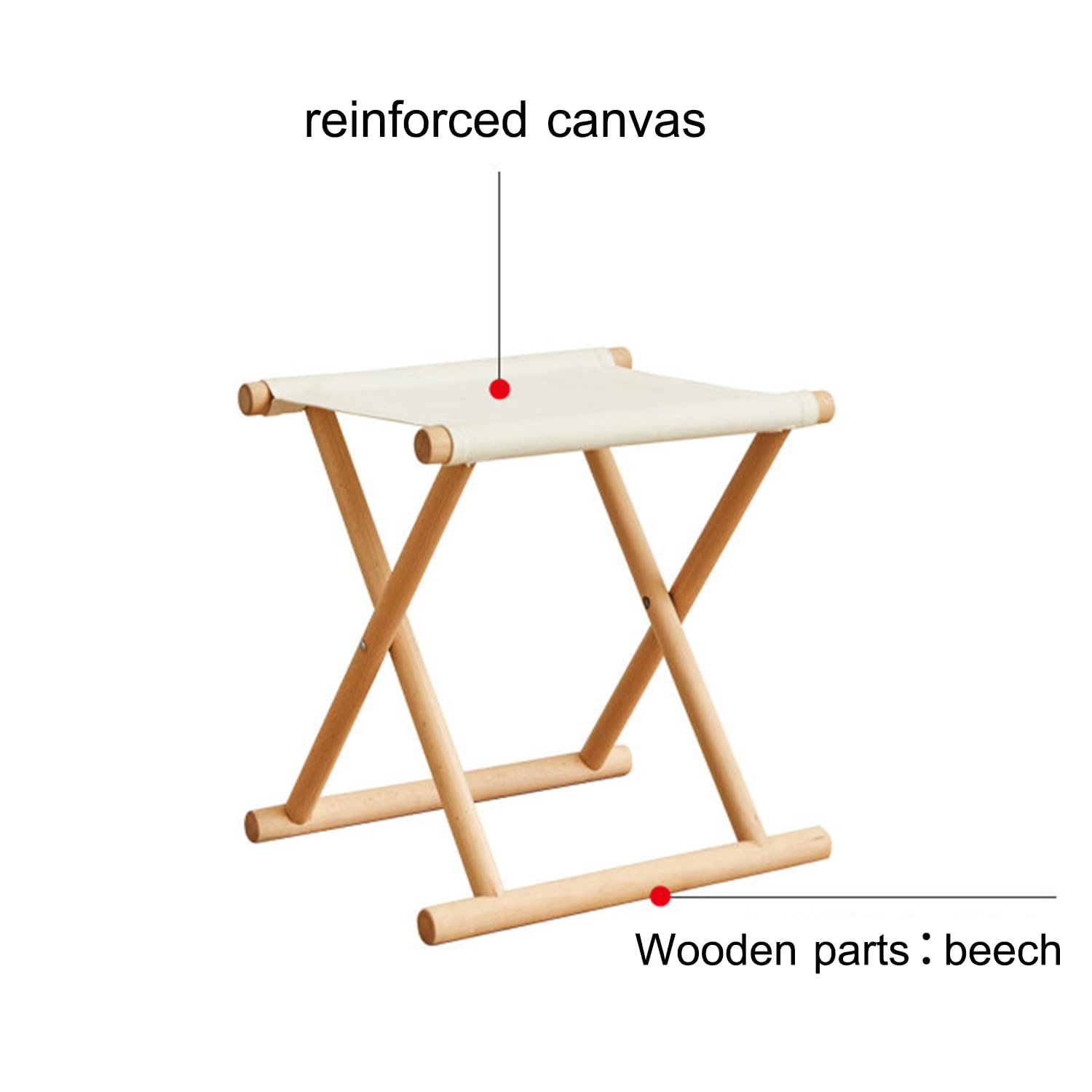 Tabouret De Camping Pliant Portable Tabouret Pliant De Pêche Tabouret De Camp avec Jambe en Boistabouret Léger pour La Randonnée Extérieure Pique-Nique Barbecue,Gris,40 * 35.5 * 42cm