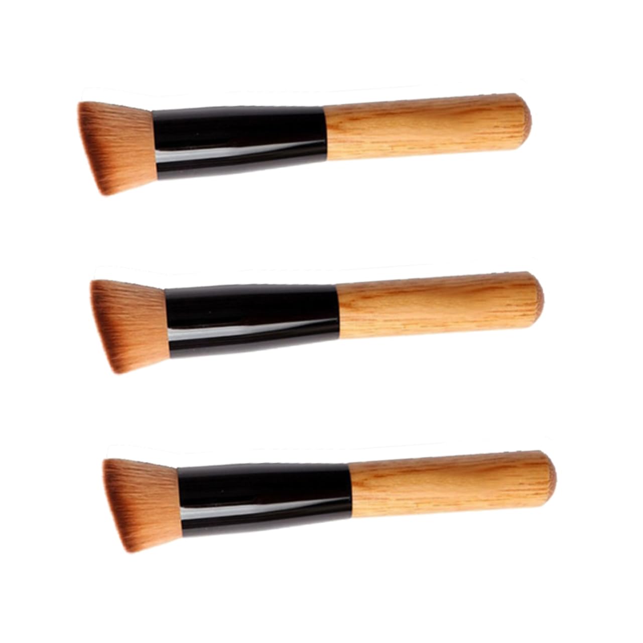 SHERCHPRY 3pcs Makeup Brush Portable Foundation and Blush Applicators Lightweight Cosmetic Brushes for for Daily Makeup Use Random Color