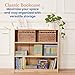 ECR4Kids Classic Bookcase, 36in, Adjustable Shelves, Natural