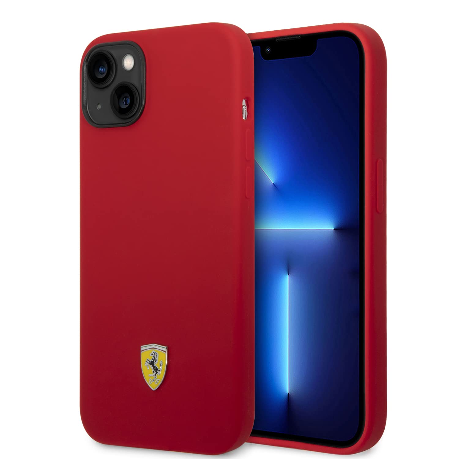 Cover Ferrari per iPhone 14 Plus - Italia nera - Italiano