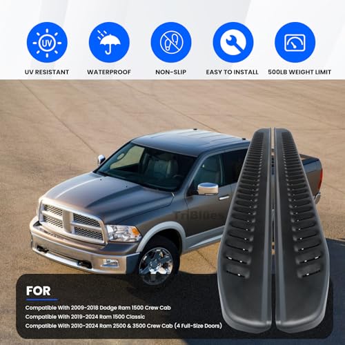 Estribos laterales de 7 pulgadas para Dodge Ram 1500 y 2500 miniatura 7