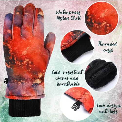 Image of Bencailor 3 Pairs Kids Ski Gloves Children Winter Gloves