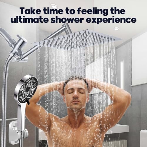 Pomme de douche haute pression pour manque de débit avec bras rallongé - 7