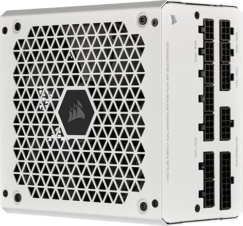 Corsair RM850 (2021), RM Series, 850 Watt 80 Plus Gold Fully Modular ATX Power Supply (Triple EPS12V Connectors, Low-Noise Operation, Zero RPM Fan Mode, 105°C Capacitors, Modern Standby) White