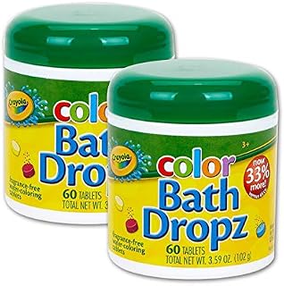 Crayola Bath Dropz 3.59 Ounces 60 Tablets (Pack of 2)