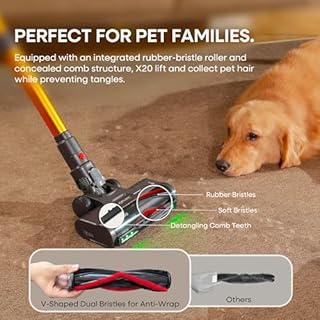 KIPMAX Cordless Vacuum Cleaner, 50KPa/70Mins/550W Stick Vacuum with Aromatherapy, Anti-Tangled handheld Vacuum Cleaner Self-Standing, Rechargeable Battery, LED Display for Pet Hair/Carpet/Floor