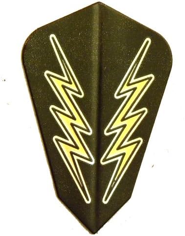 25 Sets #3251 AmeriThon Black/Gold/Silver Lightning Dart Flights