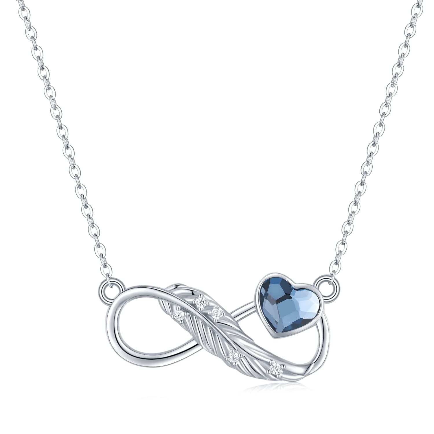 Collar De Corona Para Mujer, Joyería De Corazón De Plata Esterlina, Regalos Para Niñas, Collar Con Colgante De Corazón Infinito Para Mujer | Bodega Aurrera En Línea
