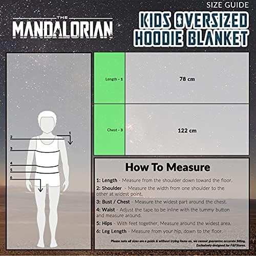 Disney The Mandalorian Boys Oversized Blanket Hoodie, Baby Yoda Fleece Wearable Blanket