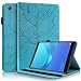 Produktbild CaseFun Hülle für Huawei MediaPad M5 /M5 Pro 10.8 Zoll 2018 Baum des Lebens Ultra Slim TPU Schutzhülle Tasche Folio Flip Stand Cover mit Kartenfächern, Blau