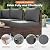 UDPATIO Patio Furniture Set, 8 Inch Armrest Outdoor Sectional Sofa with Wicker Coffee Table, 6 Piece Conversation for Garden, Backyard, Dark Grey