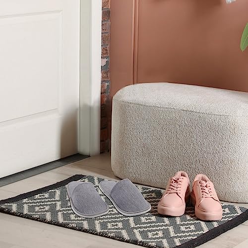 Rocutus Chinelos descartáveis, 12 pares de chinelos descartáveis para hóspedes em massa, chinelos po