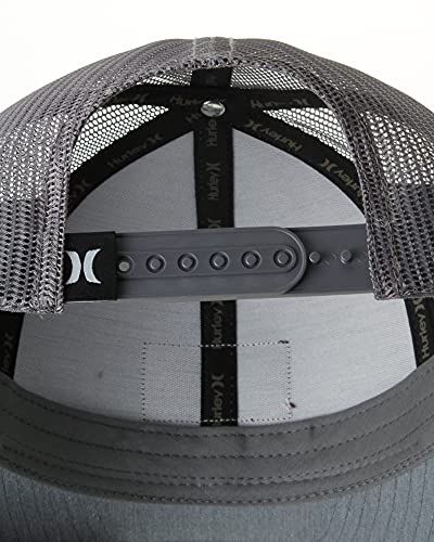 Hurley Patch Curved Brim Snap Back Trucker Cap, Size One Size, Wolf Grey #TOP2