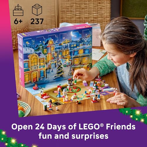 LEGO Friends Advent Calendar 2025 Building Toy - Holiday Countdown Set for Girls & Boys, Ages 6+ - 24 Buildable Surprises, 5 Minidolls & 5 Pets - Kids Gift Idea for Christmas - 42668 - Image 2