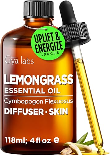 Image of 100% Pure Lemongrass Essential Oil - 4 Fl Oz - Lemongrass Oil for Hair, Skin, Diffuser, Aromatherapy & DIY Candle Making Scent
