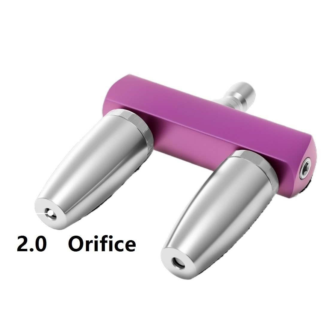 1 set di ugelli rotanti doppi, punta girevole a 360° for idropulitrice, 4000PSI 2 orifizio con connessione rapida da 1/4 di pollice