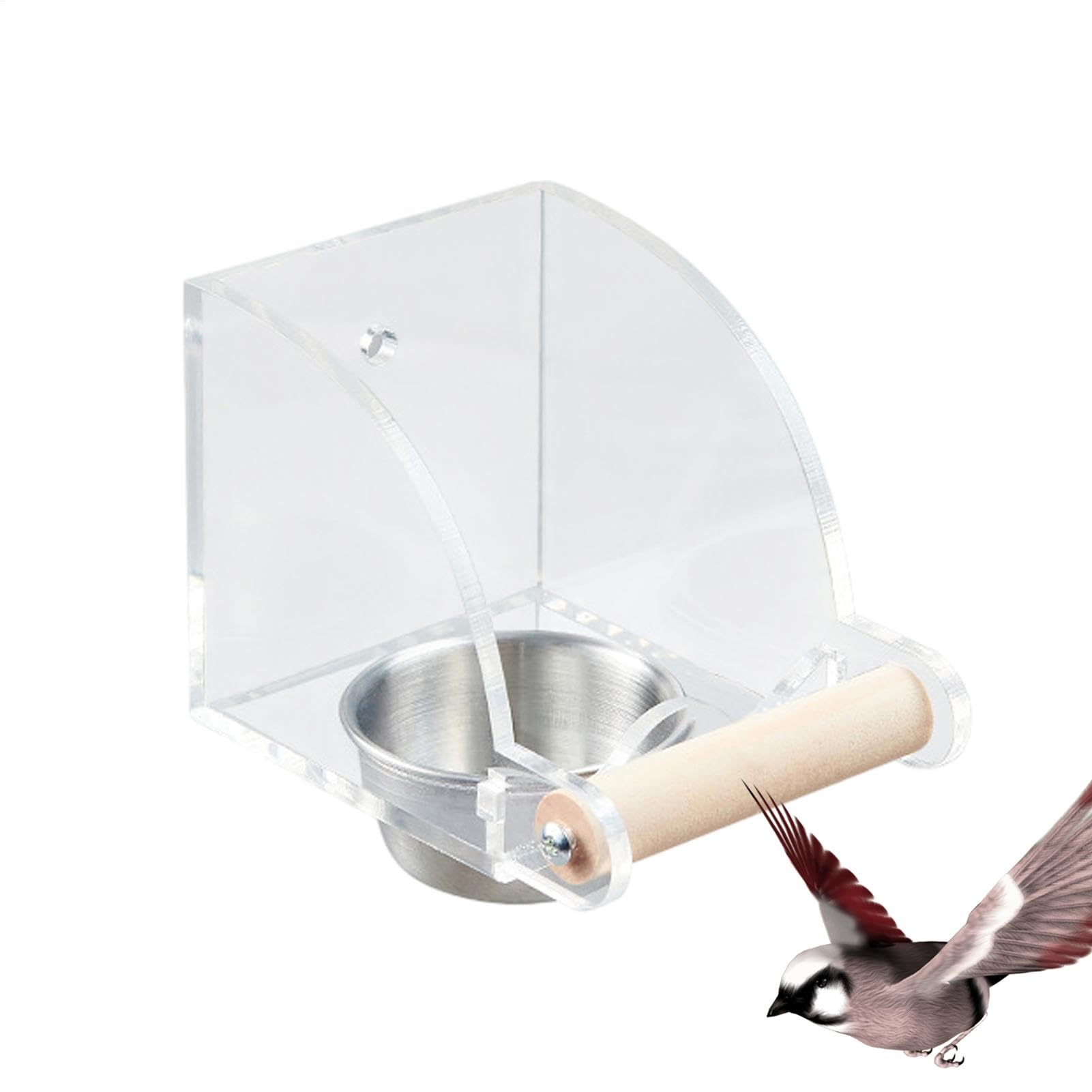 Mangiatoia Gabbia Ciotole Mangime Tazze | Set Distributore D'Acqua Contenitore Cibo Per Parrocchetto Calopsitte Inseparabili Cenerini Conuri Canarini Fringuelli