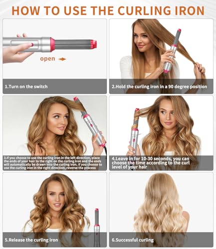 Cepillo Secador de Pelo 6 en 1 para Cabello Dañado que Busca Brillo e Iones 6