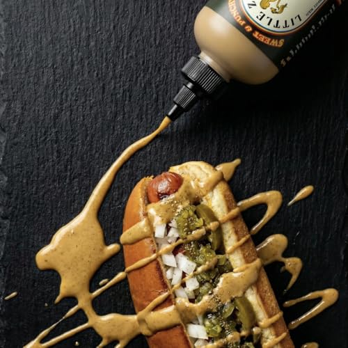 Image of Little Zing Danish Mustard - Sweet & Punchy Gourmet Mustard Sauce with Horseradish Kick - All-Natural, No Oils, Fillers, or Preservatives - Bold & Versatile Sauce for Sandwiches, Meats, Dressings & Dips - 10 oz Bottle