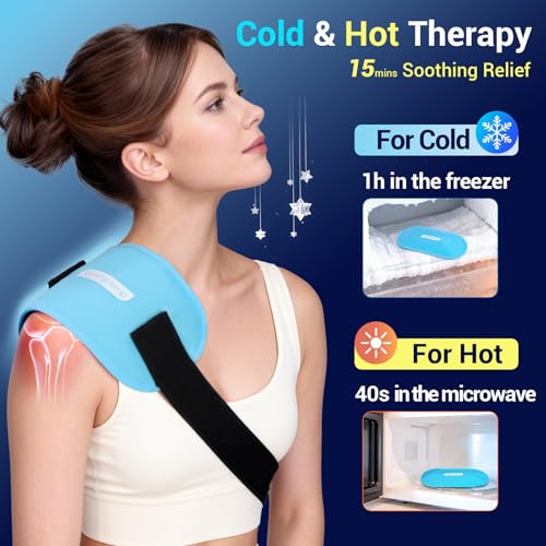 Image of Comfytemp Gel Ice Packs for Injuries Reusable, FSA Eligible HSA, Hot Cold Compress Soft Ice Packs, Pain Relief for Ankles, Knees, Wrist, Shoulders, Back and More, Recovery Items for Men Women, 2Packs