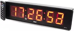 Cronômetro Digital Relógio LED Vermelho Parede Mesa Academia 99h Contagem Progressiva Regressiva Bivolt com Controle Remoto