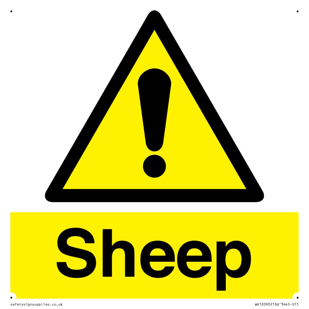 Sheep Sign - 150x150mm - S15