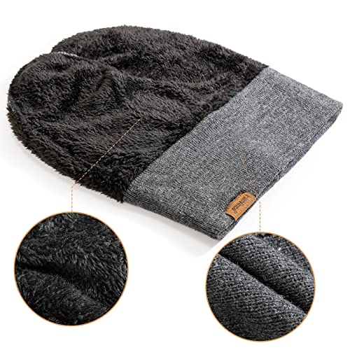 Image of Beanie for Men Winter Thermal Cuffed Knit Hat Warm Gifts Womens Beanies