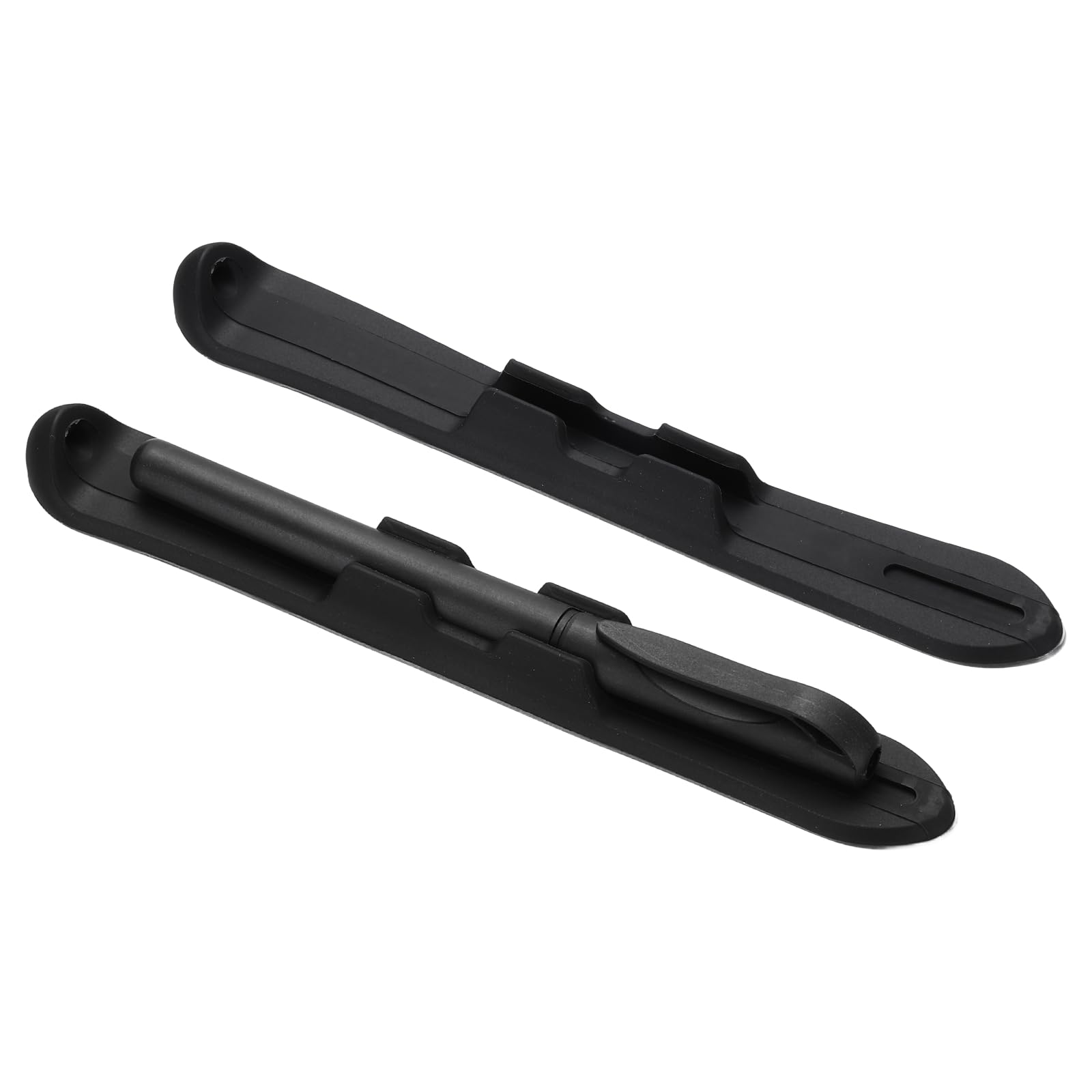 PATIKIL 2 Pcs 6.9'' Silicone Pencil Holder with Strong Adhesive Slim Grip Sleeve for stylus 1st 2nd Generation Air Pro Mini Tablets, Black