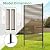 3.6ft W × 6ft H Metal Privacy Screen Outdoor Freestanding Privacy