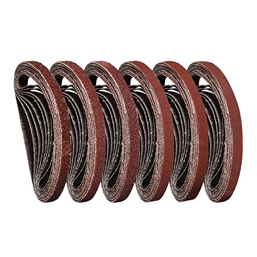 STEBRUAM Bandas de lija de 10 x 330 mm, juego de 5 unidades de grano 40/60/80/120/180/240 para limas de energía Black and Decker, para lijar, limar, afilar y eliminar el óxido (30 unidades
