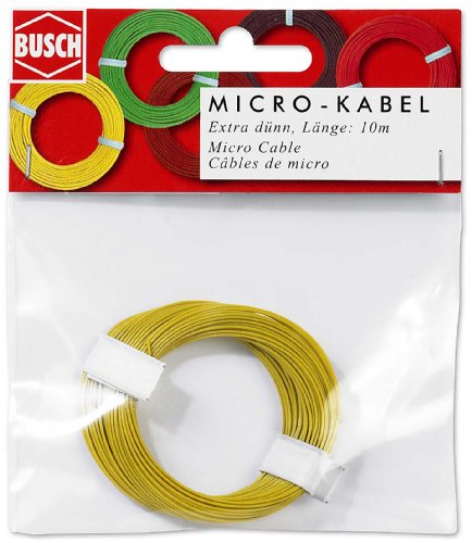 Busch Environnement - BUE5791 - Modélisme Ferroviaire - Câble Electronique M Jaune - UV x 5