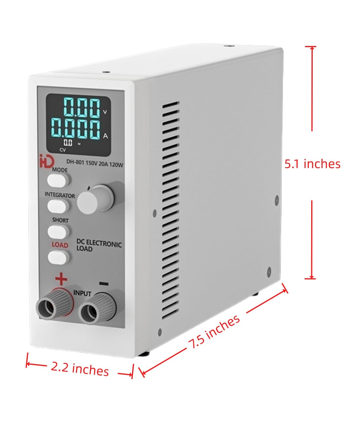 Programmable DC Electronic Load 120W, 0~150V, 0~20A, 0.1~999.9 ohm,Support CC(Constant Current), CV(Constant Voltage), CR (Constant Resistance), CP(Constant Power) Mode — Amazon image 3
